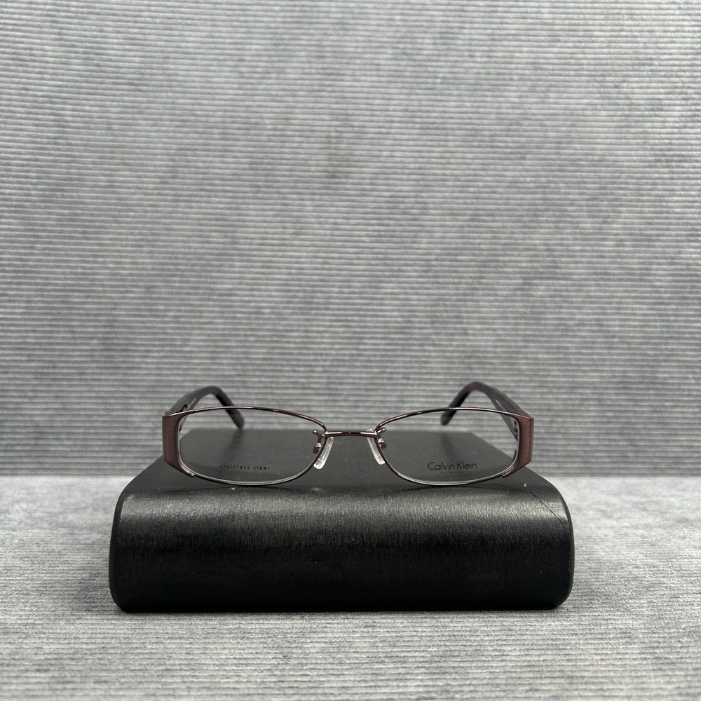 Calvin Klein Collection CK 7318 506 Purple Stainless Steel y2k Eyeglasses Italy